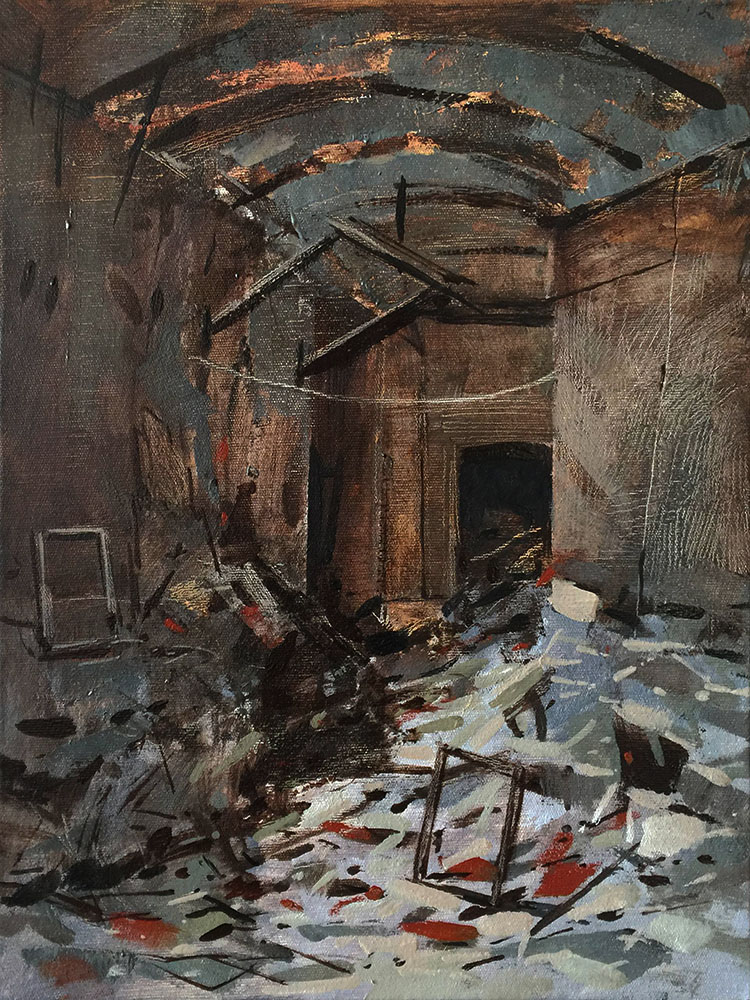 Coşkun Sami, "Geçit", 2015. Tuval üzerine yağlı boya, 40 x 30 cm. Coşkun Sami, "Geçit", 2015. Tuval üzerine yağlı boya, 40 x 30 cm.